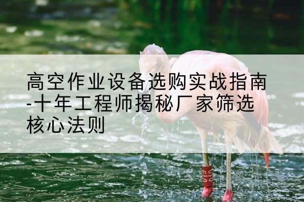 宁波剪叉式升降机厂家-高空作业设备选购实战指南-十年工程师揭秘厂家筛选核心法则